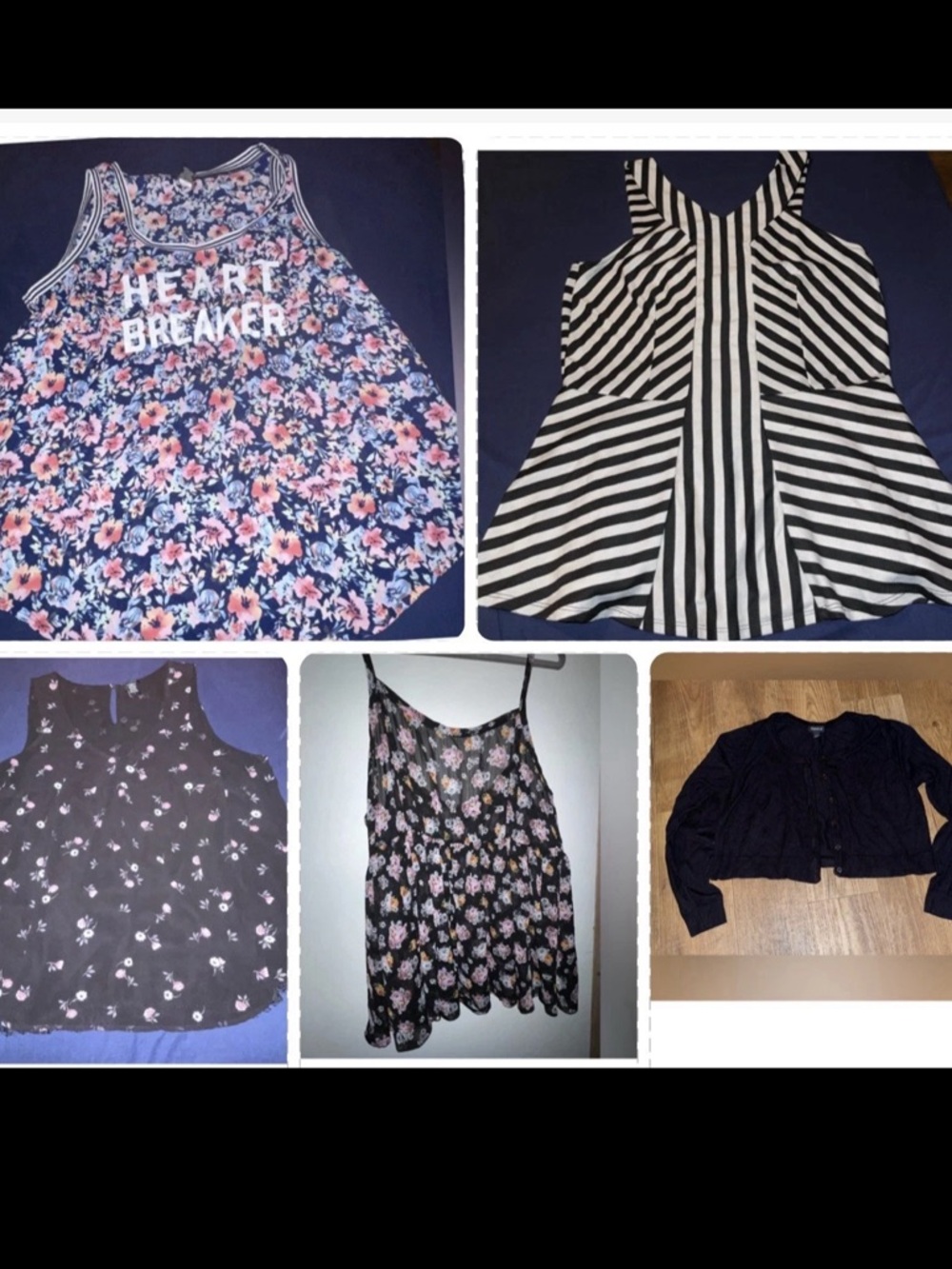Torrid Bundle of 4 Sleeveless Tops with a Cropped Cardigan Size 1 (14/16)